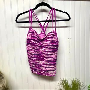Danskin tankini purple & white size medium (8-10)